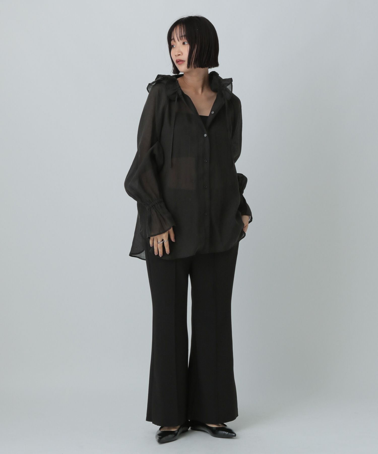 LOWRYS FARM「スウェットフレアパンツ」|チノ|