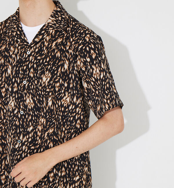 ABAHOUSE「【アニマル柄】オープンカラー 半袖シャツ」|シャツ・ブラウス|