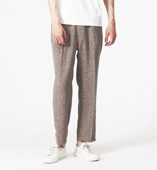 ABAHOUSE「【セットアップ対応】ツイード風 サマースラックス」|スラックス|ブラウン