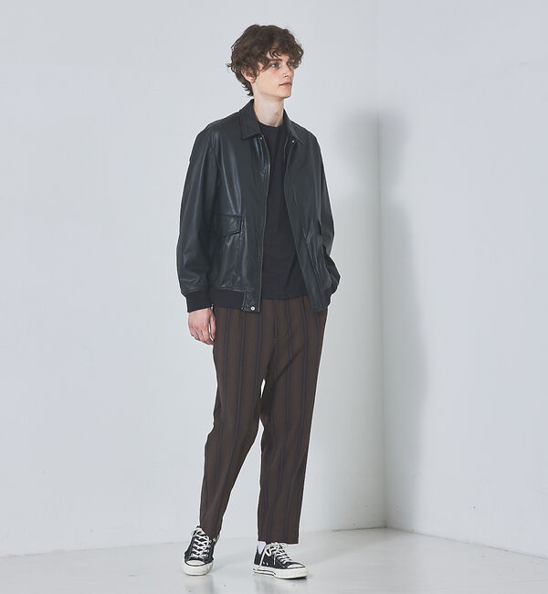 ABAHOUSE「ネオレザー フライト ブルゾン」|ブルゾン・スタジャン|