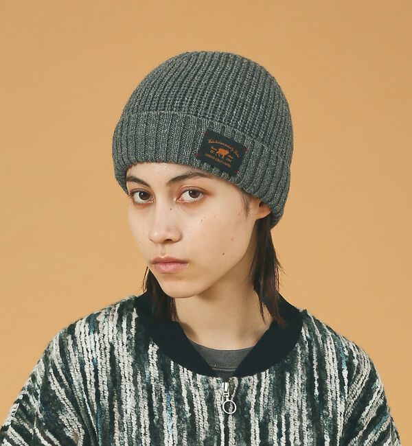 ABAHOUSE「【RUBEN/ルーベン】WAPPEN RIB WATCH/ワッペンリブニットキャ」|その他|グレー