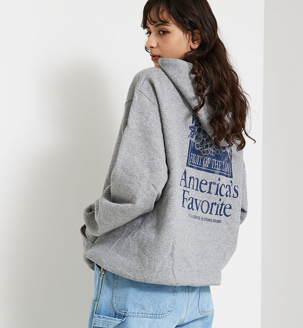 ABAHOUSE「【FRUIT OF THE LOOM/フルーツオブザルーム】FTL バックプリン」|パーカー|グレー