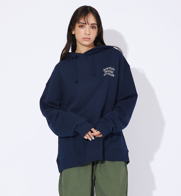 ABAHOUSE「【FRUIT OF THE LOOM/フルーツオブザルーム】FTL バックプリン」|パーカー|ネイビー