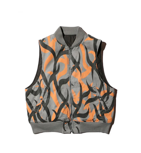 ABAHOUSE「【MADE IN STANDARD】PRINTED MA-1 VEST REVE」|ベスト・ジレ|