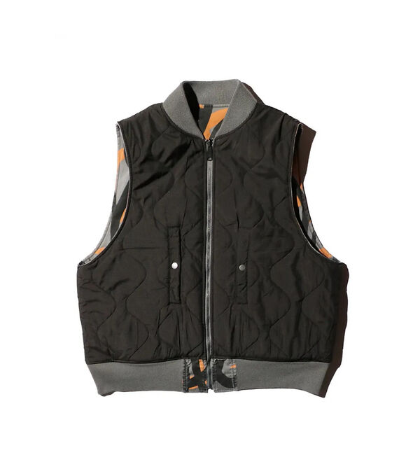 ABAHOUSE「【MADE IN STANDARD】PRINTED MA-1 VEST REVE」|ベスト・ジレ|