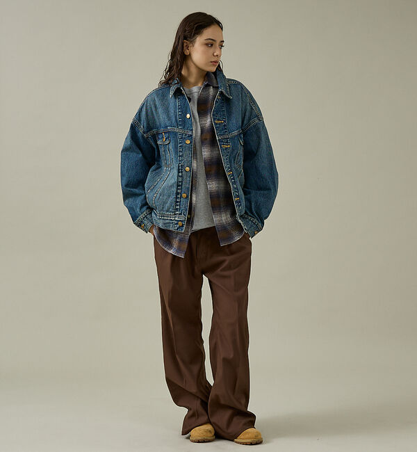 ABAHOUSE「【LEE/リー】SUPERSIZED RIDERS デニムジャケット / ビッグ」|ブルゾン・スタジャン|