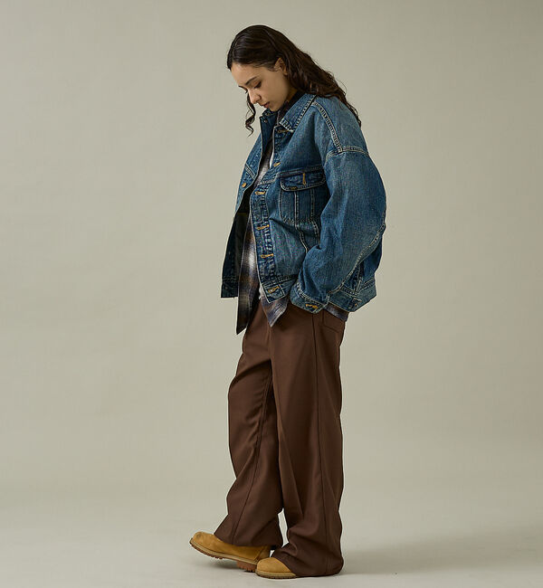 ABAHOUSE「【LEE/リー】SUPERSIZED RIDERS デニムジャケット / ビッグ」|ブルゾン・スタジャン|