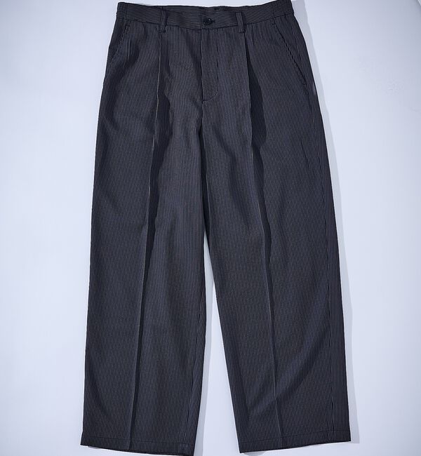 ABAHOUSE「ピンストライプ ワイドストレート イージースラックス / ワイドパンツ【予約】」|その他|