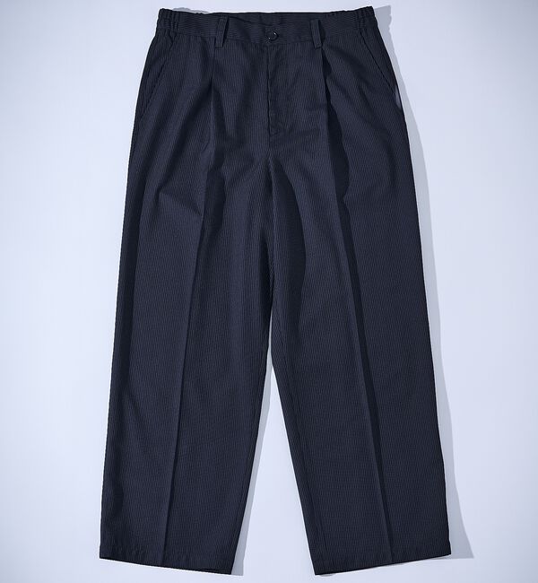 ABAHOUSE「ピンストライプ ワイドストレート イージースラックス / ワイドパンツ【予約】」|その他|