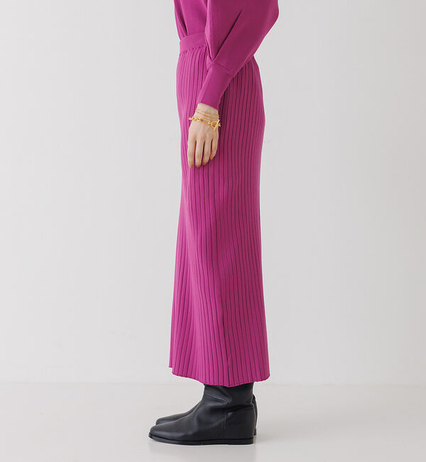 Rouge vif「【セットアップ対応】ストレッチリブニットスカート」|スカート|