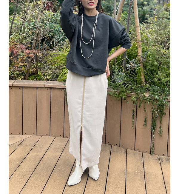 Rouge vif「【MICA&DEAL /マイカアンドディール】ルーズスリーブスウェット」|スウェット・ジャージ|