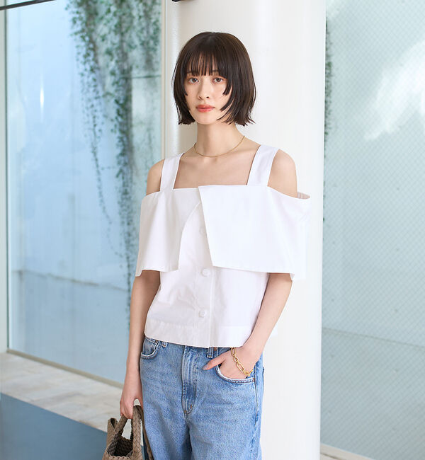 Rouge vif「ケープオフショルブラウス」|シャツ・ブラウス|