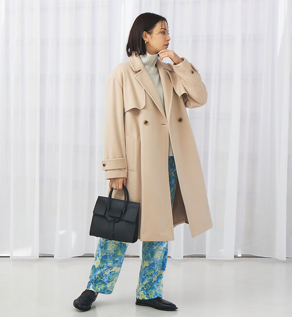 qualite「ウールトレンチコート」|トレンチコート|