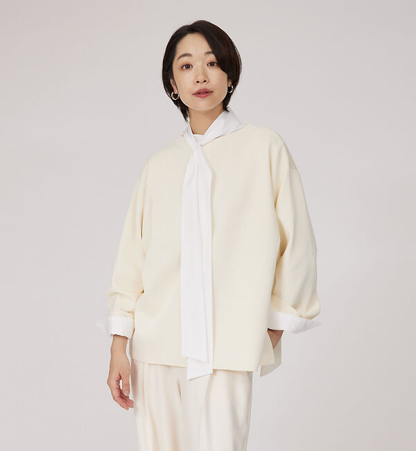 qualite「コットンストレッチニット」|ニット・セーター|