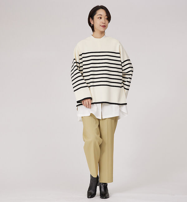 qualite「コットンストレッチニット」|ニット・セーター|