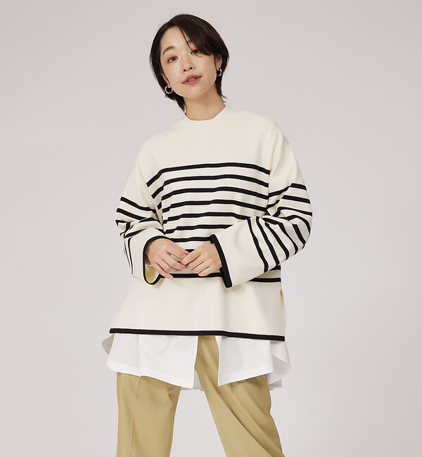 qualite「コットンストレッチニット」|ニット・セーター|その他