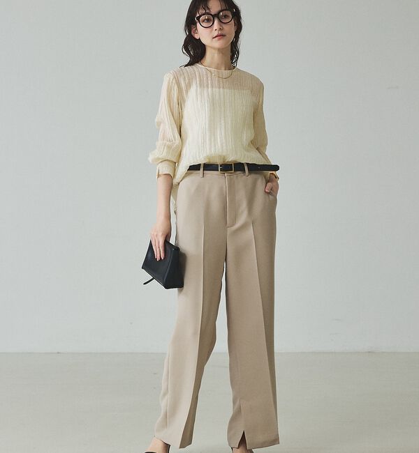 qualite「シアークレープブラウス【予約】」|シャツ・ブラウス|