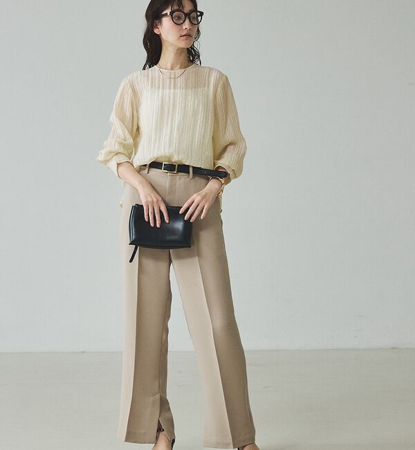 qualite「シアークレープブラウス【予約】」|シャツ・ブラウス|