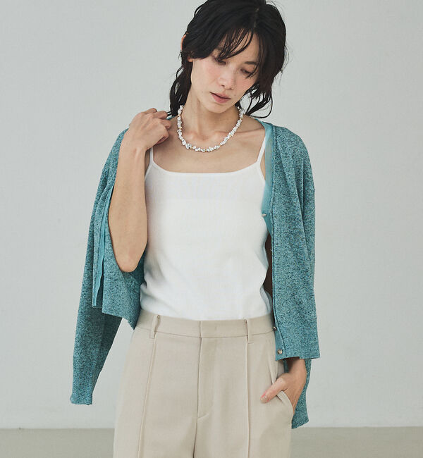 qualite「ウォッシャブルニットキャミ【予約】」|キャミソール|