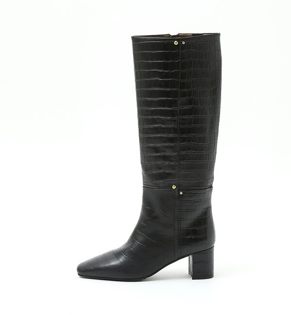 AU BANNISTER「【スノーソール】ストレートラインミドルヒールロングブーツ」|ショートブーツ|