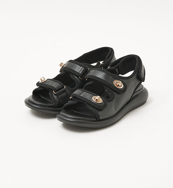 AU BANNISTER「ベルクロスポーツサンダル」|サンダル|ブラック