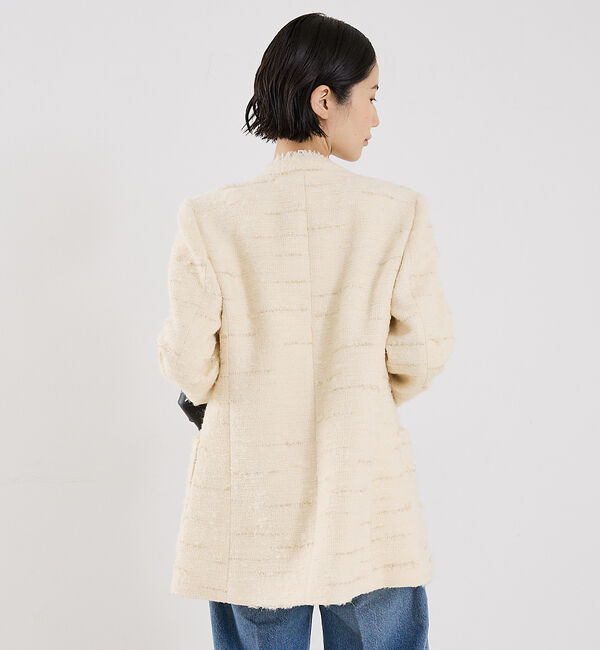 The Store by C' 「【COCUCA】ツイードＶネックジャケット」|ノーカラージャケット|
