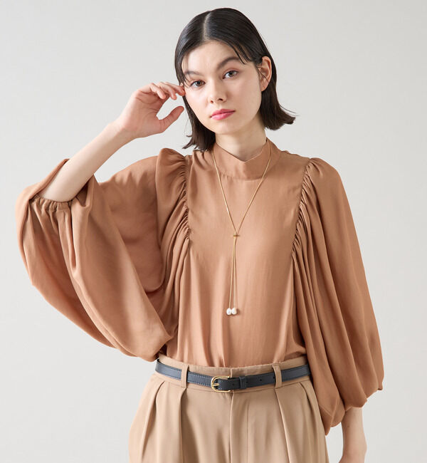 TIARA「ギャザーパフドルマンブラウス」|シャツ・ブラウス|