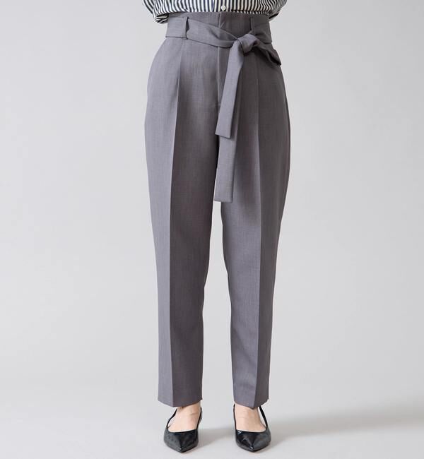 TIARA「タックハイウエストパンツ」|その他|チャコールグレー