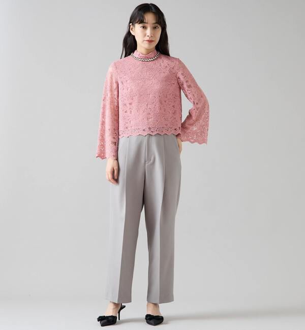 TIARA「ハイネックレースブラウス」|シャツ・ブラウス|