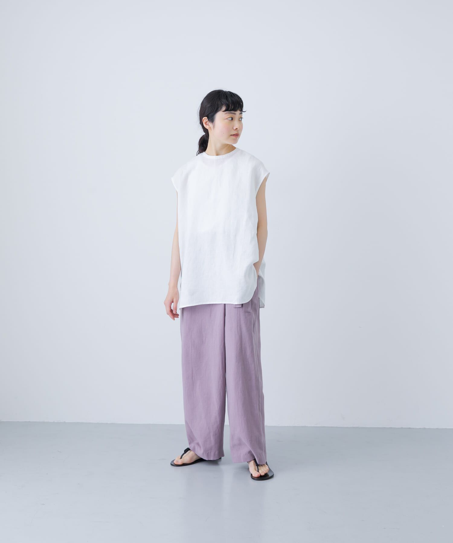 かぐれ「リネンフレンチクルーネック」|シャツ・ブラウス|