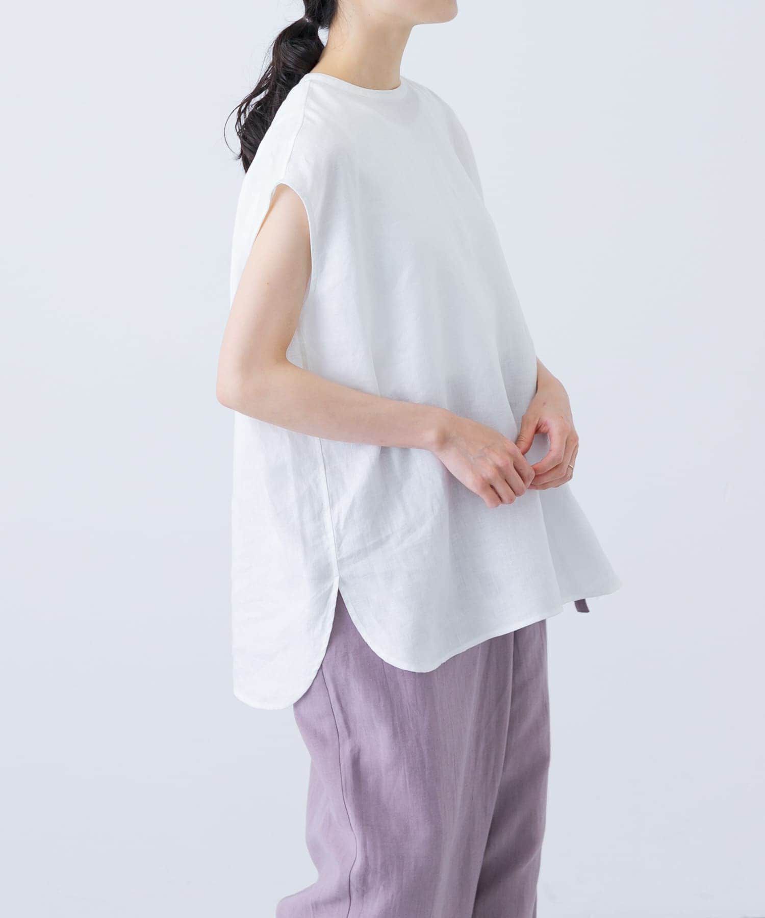 かぐれ「リネンフレンチクルーネック」|シャツ・ブラウス|