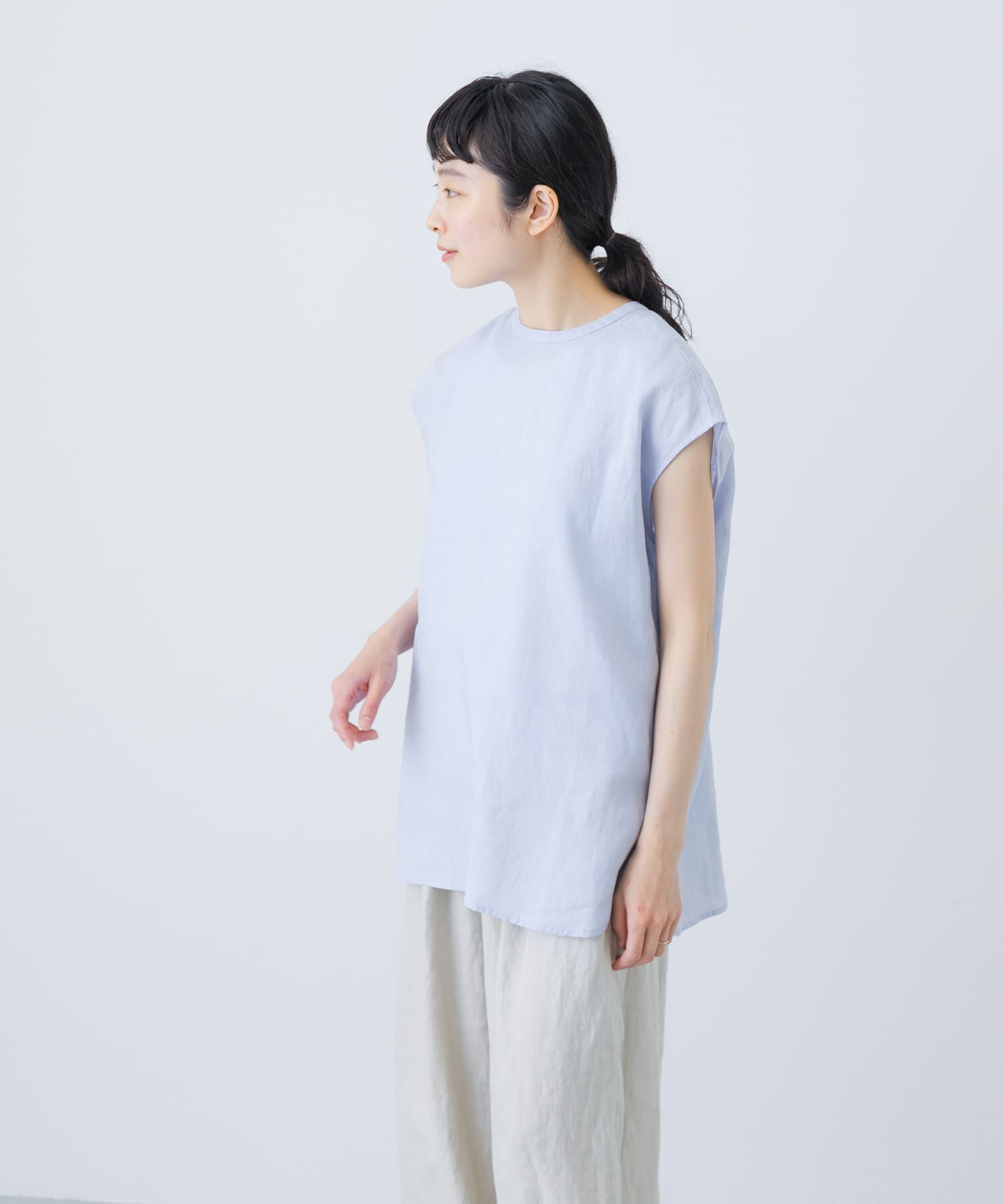 かぐれ「リネンフレンチクルーネック」|シャツ・ブラウス|