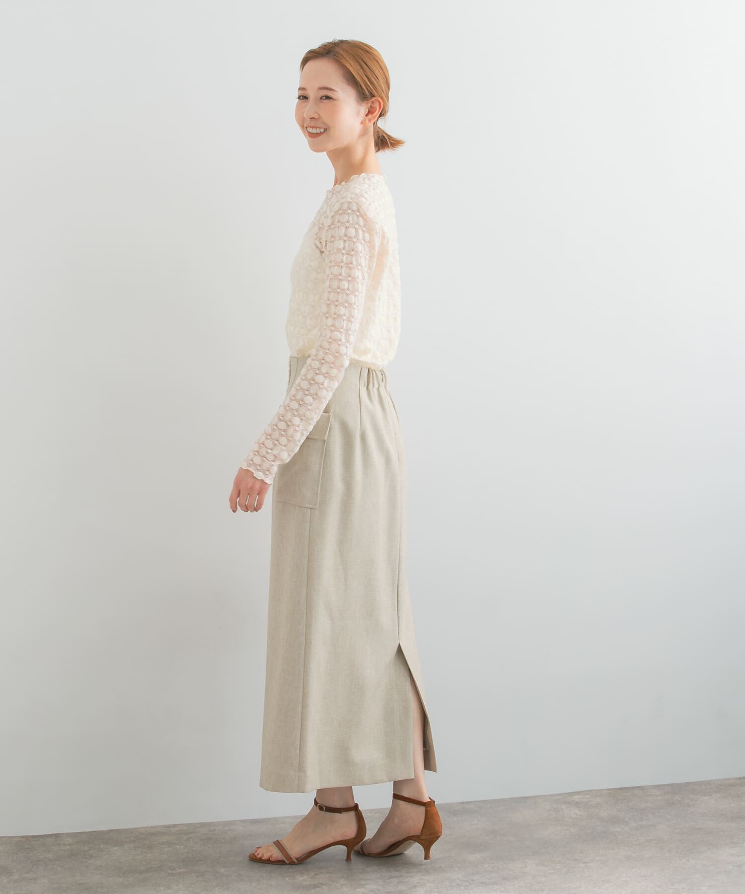 URBAN RESEARCH ROSSO「リネンライクポケットストレートスカート」|スカート|