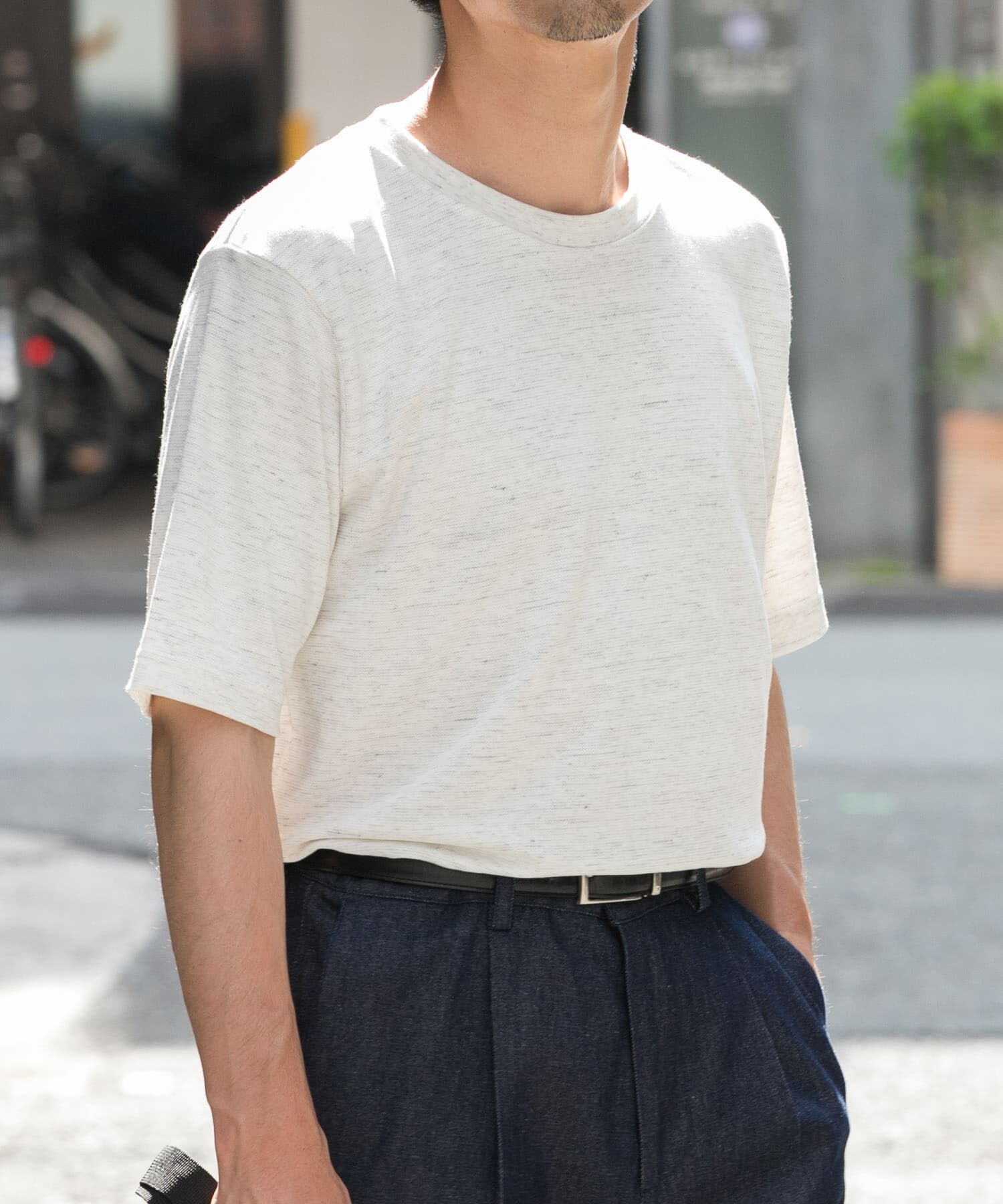 URBAN RESEARCH ROSSO「『WEB限定』『XLサイズあり』リネン混カノコクルーTシャツ」|Tシャツ・カットソー|