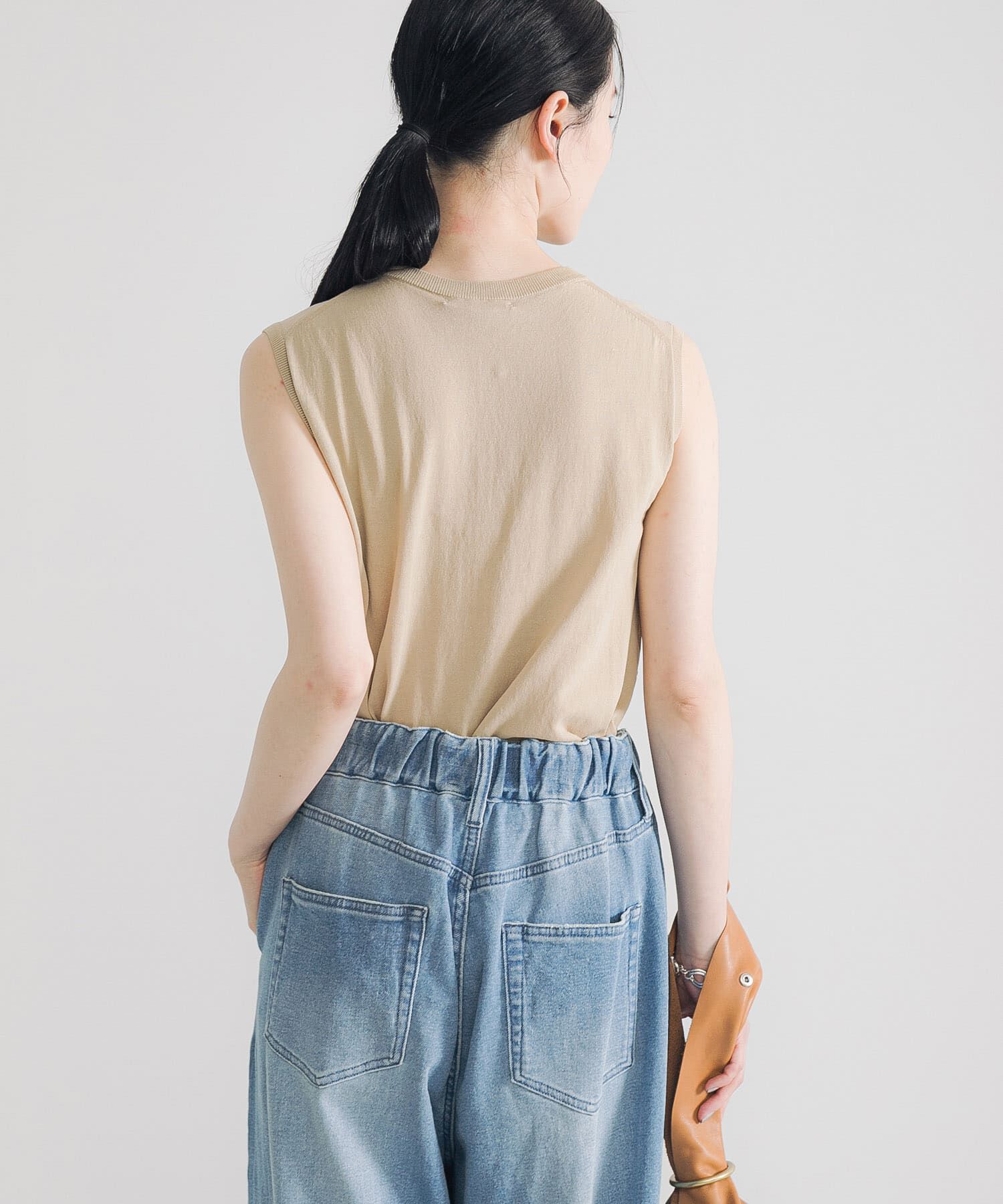 URBAN RESEARCH「UVカット加工ノースリーブニット」|タンクトップ|