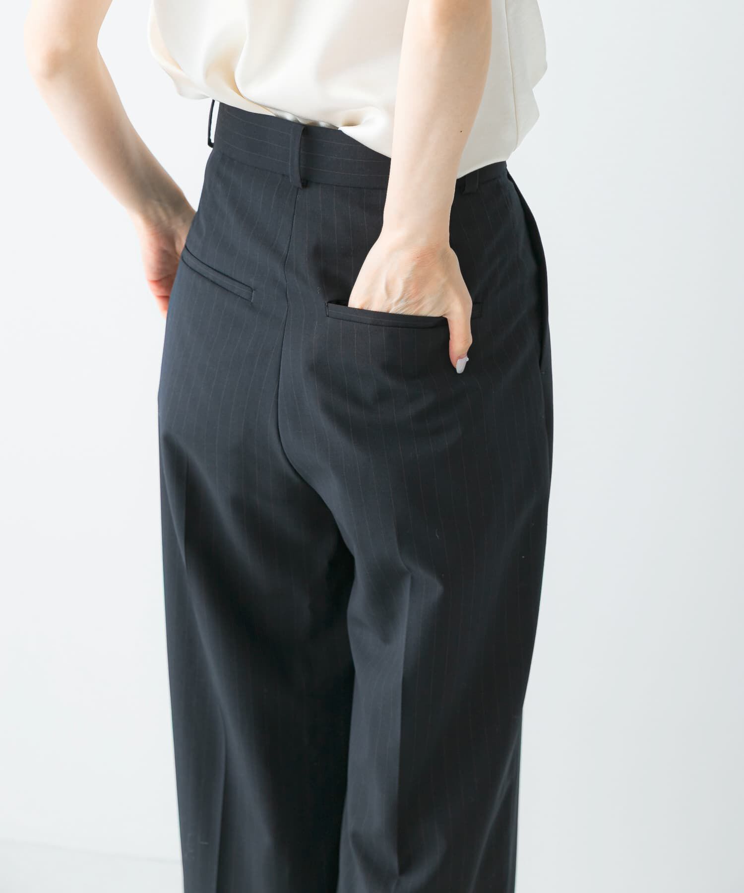 URBAN RESEARCH ROSSO「ウール混防シワハイウエストワイドスラックス」|その他|