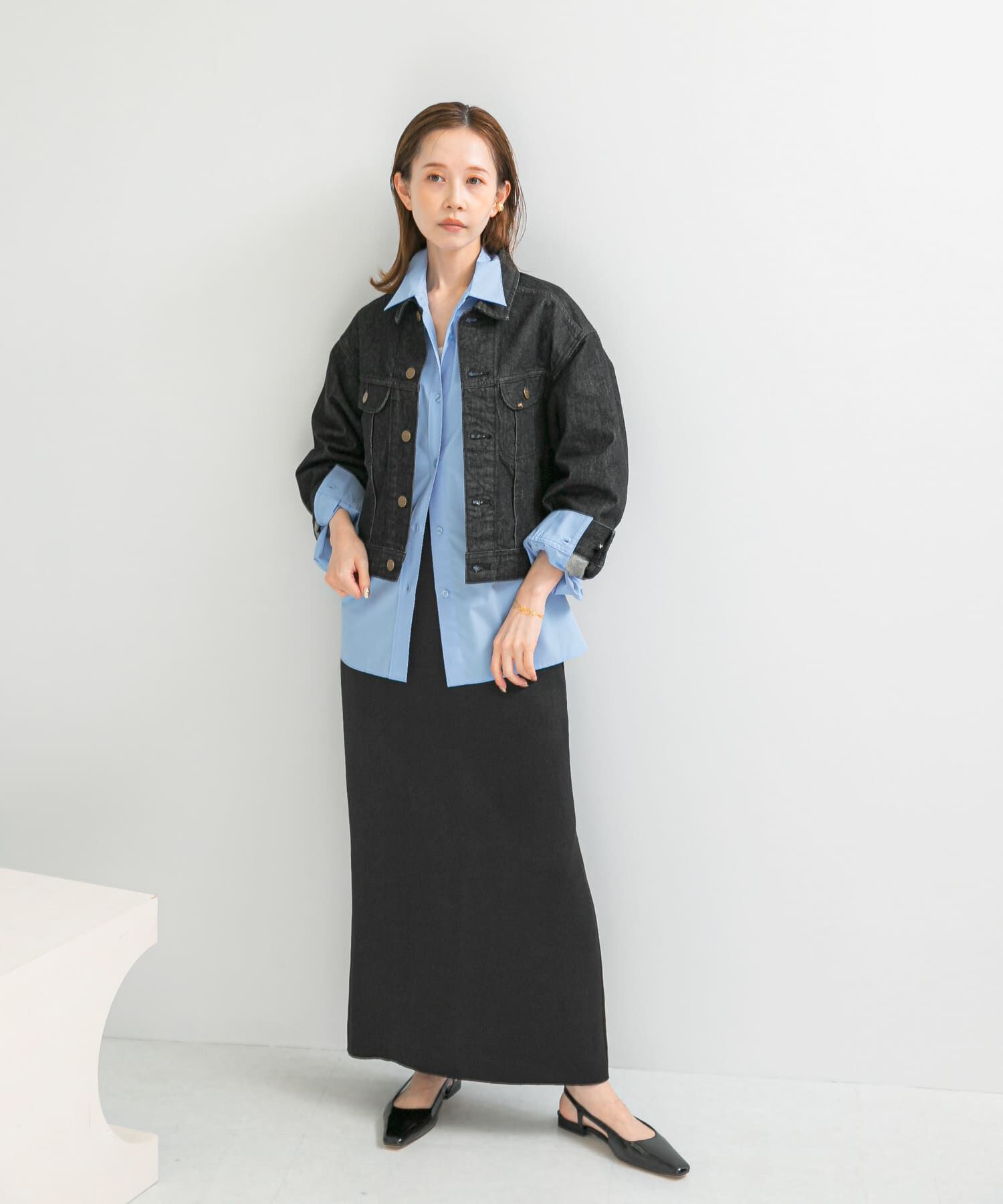 URBAN RESEARCH ROSSO「ビンテージダブルサテンストレートスカート」|スカート|