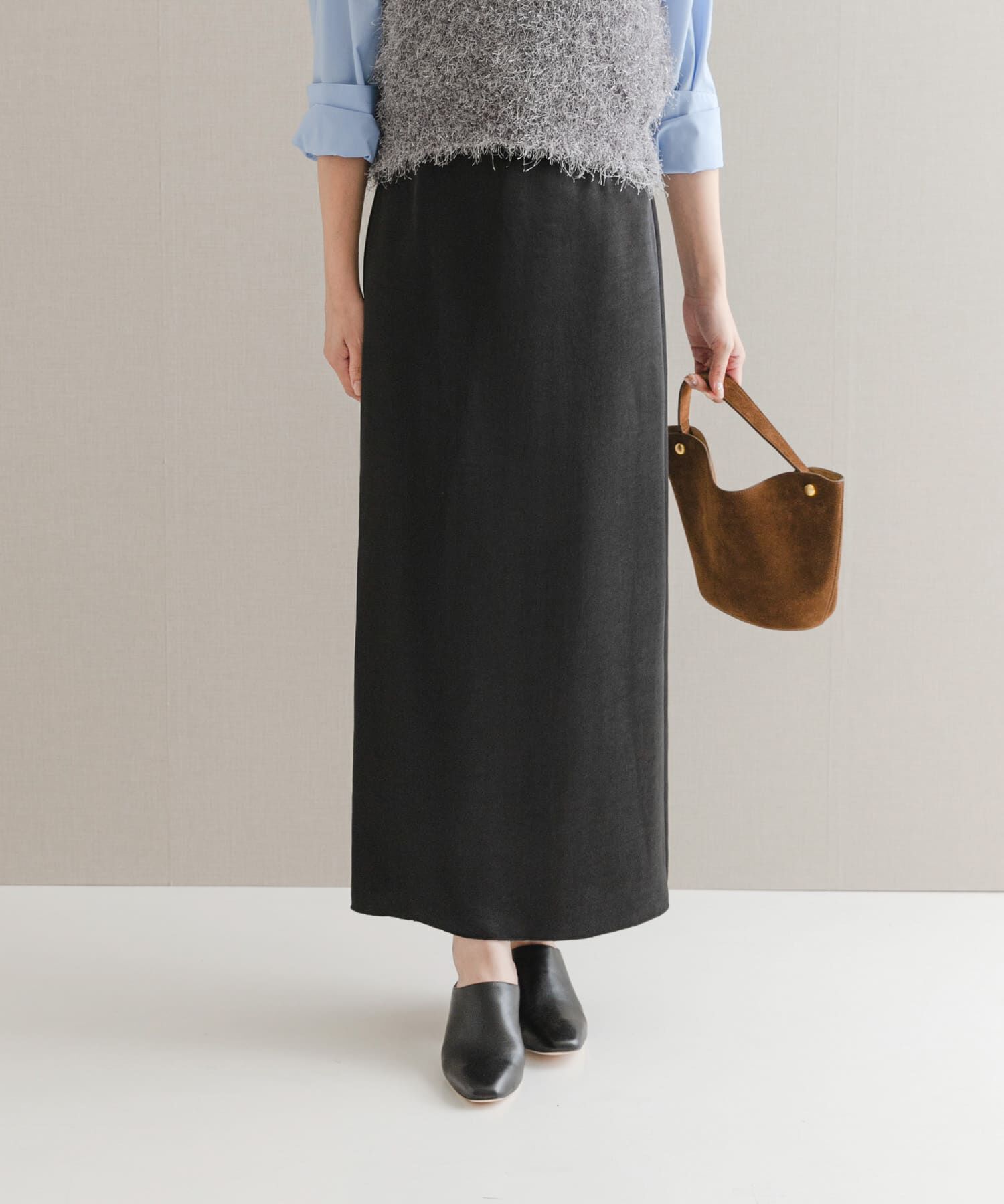 URBAN RESEARCH ROSSO「ビンテージダブルサテンストレートスカート」|スカート|