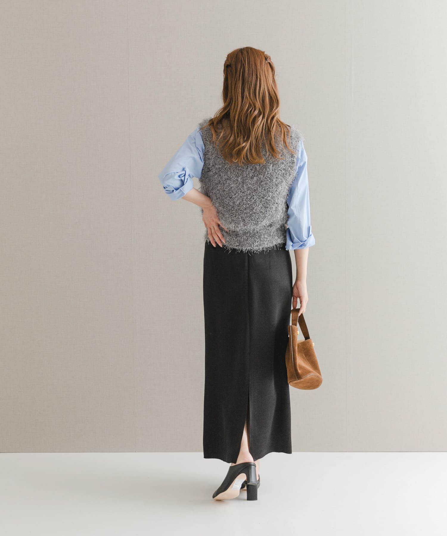 URBAN RESEARCH ROSSO「ビンテージダブルサテンストレートスカート」|スカート|