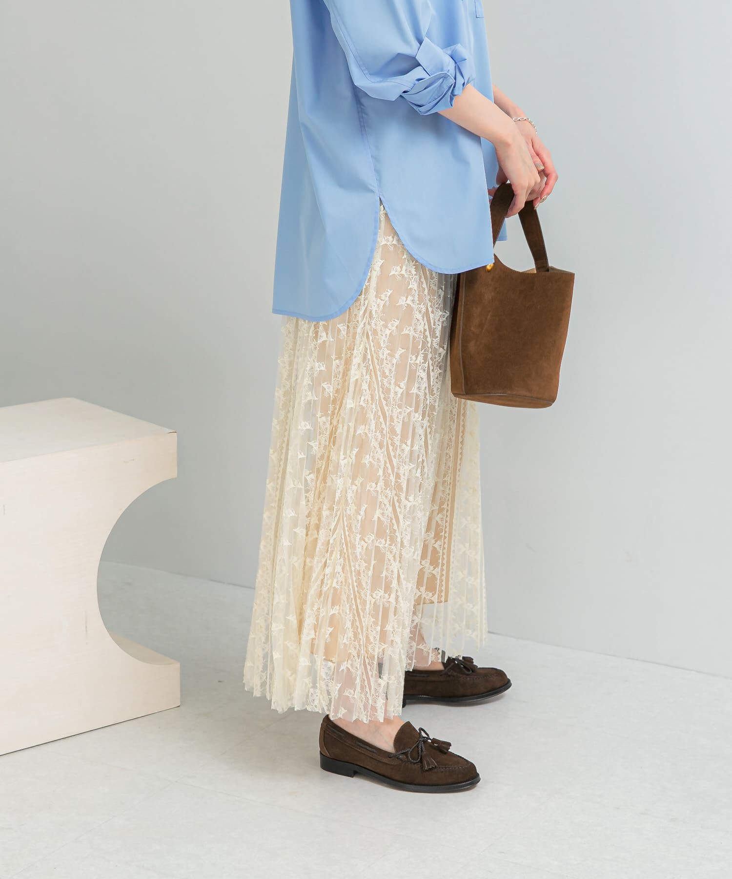 URBAN RESEARCH ROSSO「2WAYレイヤードレーススカート」|スカート|