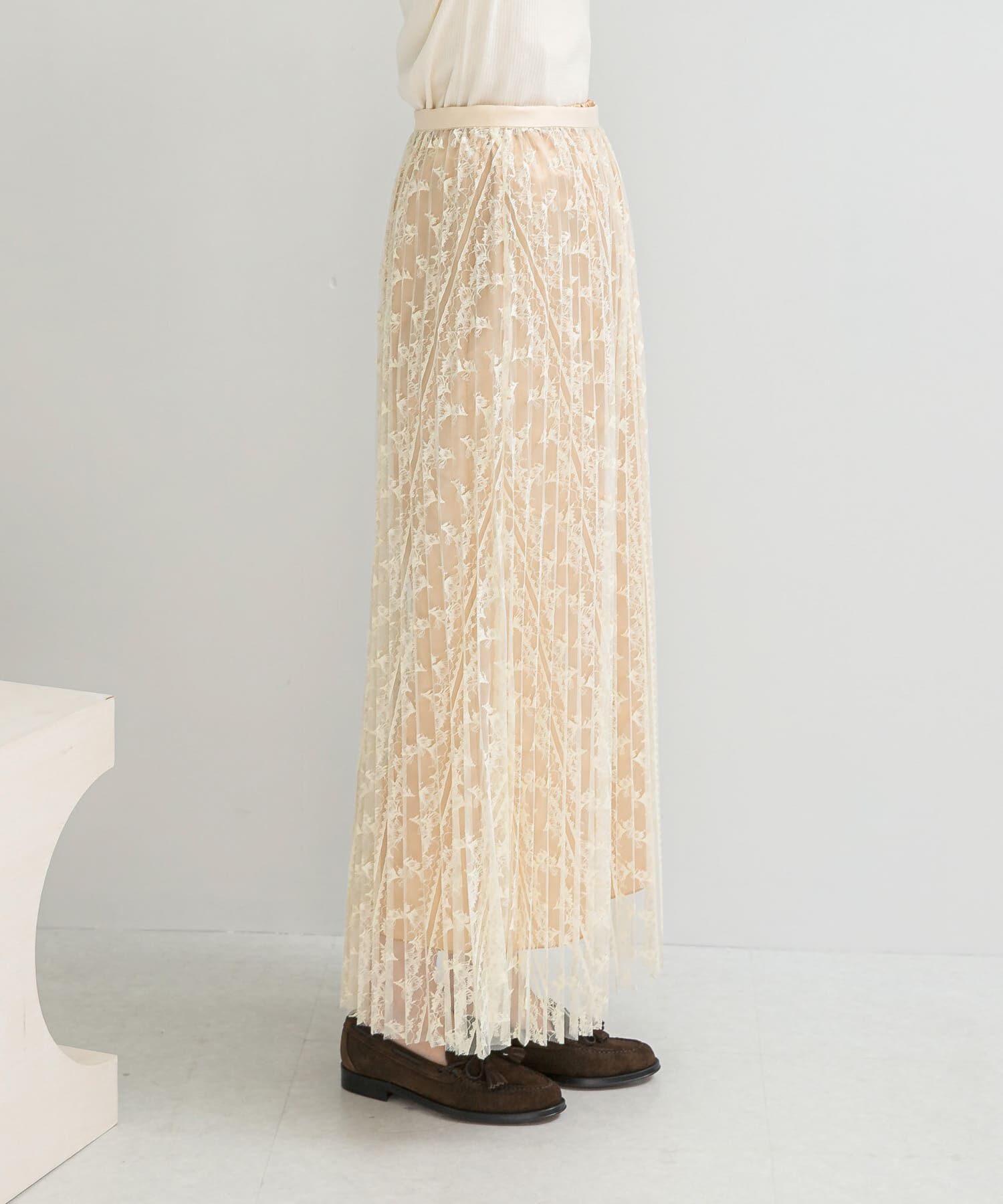 URBAN RESEARCH ROSSO「2WAYレイヤードレーススカート」|スカート|