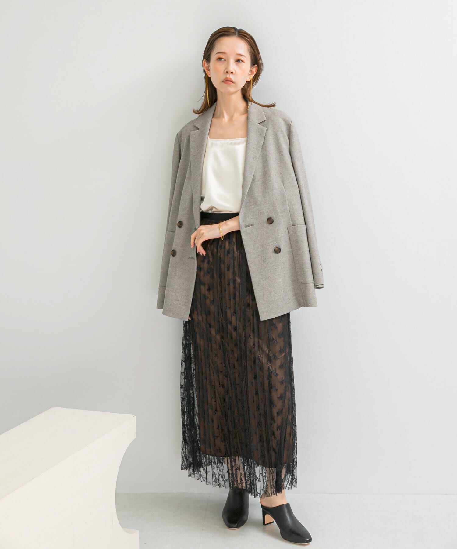 URBAN RESEARCH ROSSO「2WAYレイヤードレーススカート」|スカート|