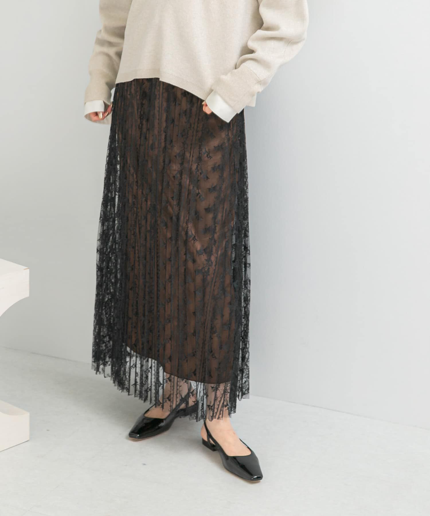 URBAN RESEARCH ROSSO「2WAYレイヤードレーススカート」|スカート|