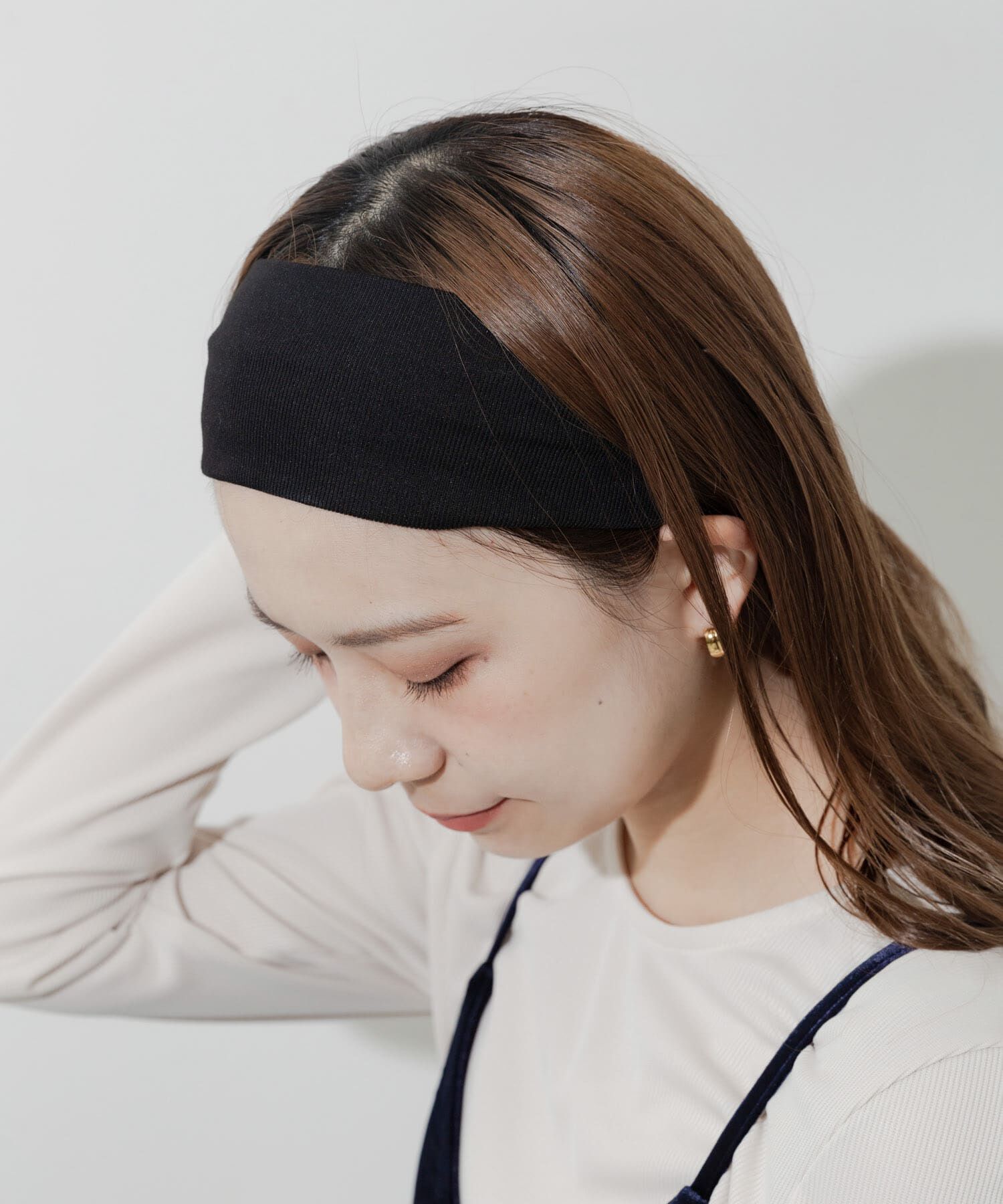 SMELLY「シンプルヘアバンド」|ヘアバンド|ブラック