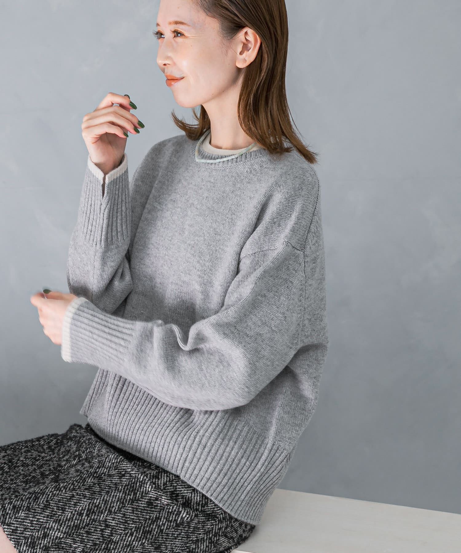 URBAN RESEARCH ROSSO「『WEB/一部店舗限定』エクストラファインシームデザインニット」|ニット・セーター|