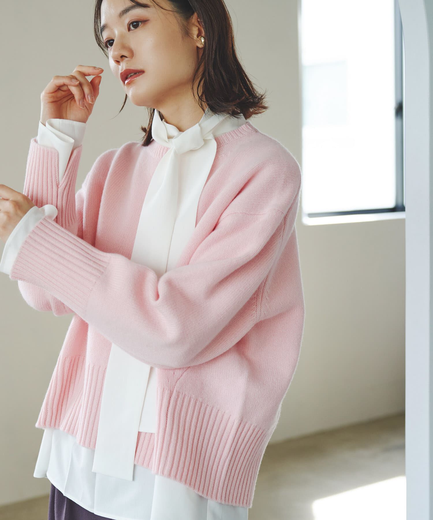 URBAN RESEARCH ROSSO「『WEB/一部店舗限定』エクストラファインシームデザインニット」|ニット・セーター|