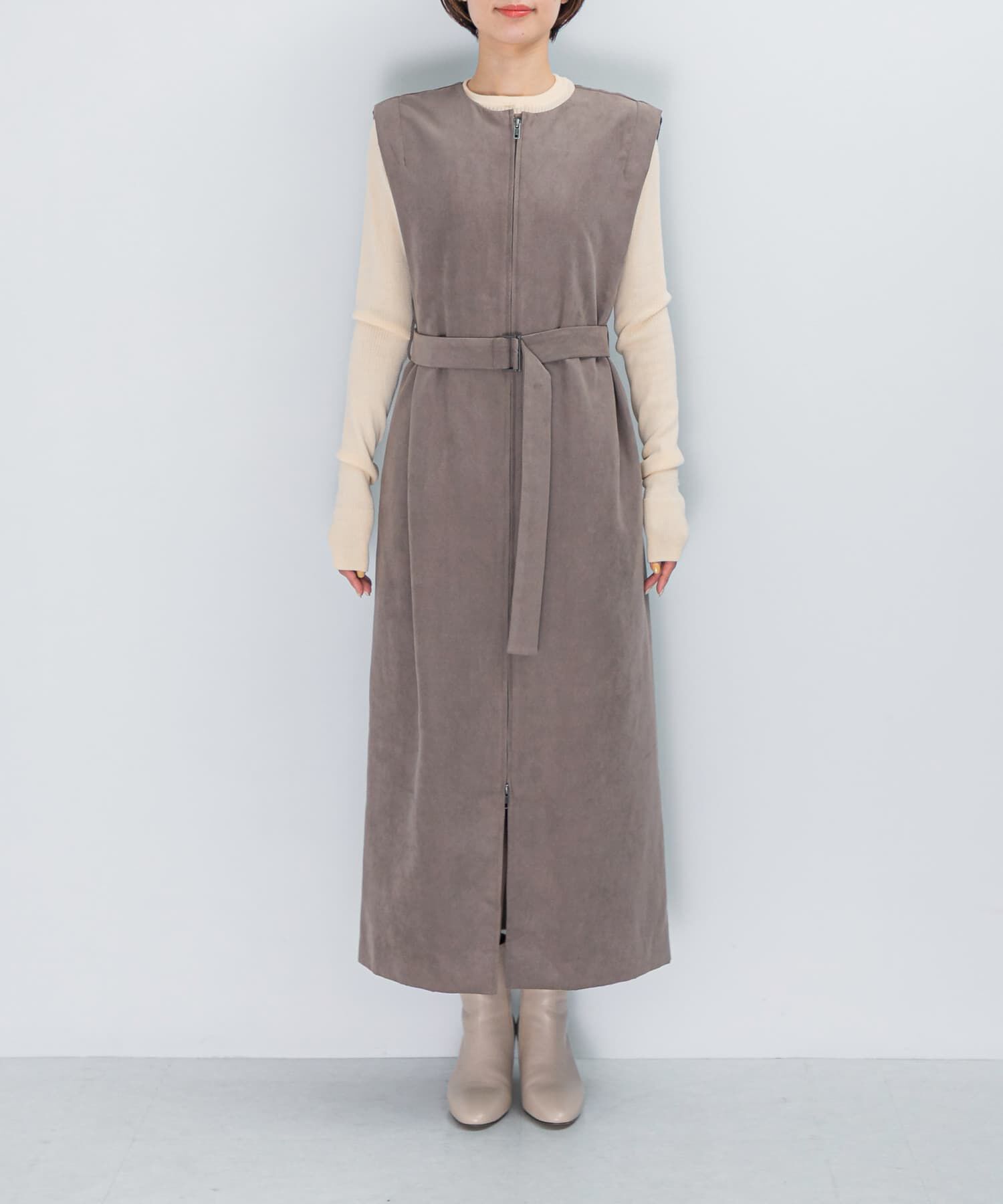 URBAN RESEARCH ROSSO「フロントファスナーレイヤードワンピース」|ワンピース|