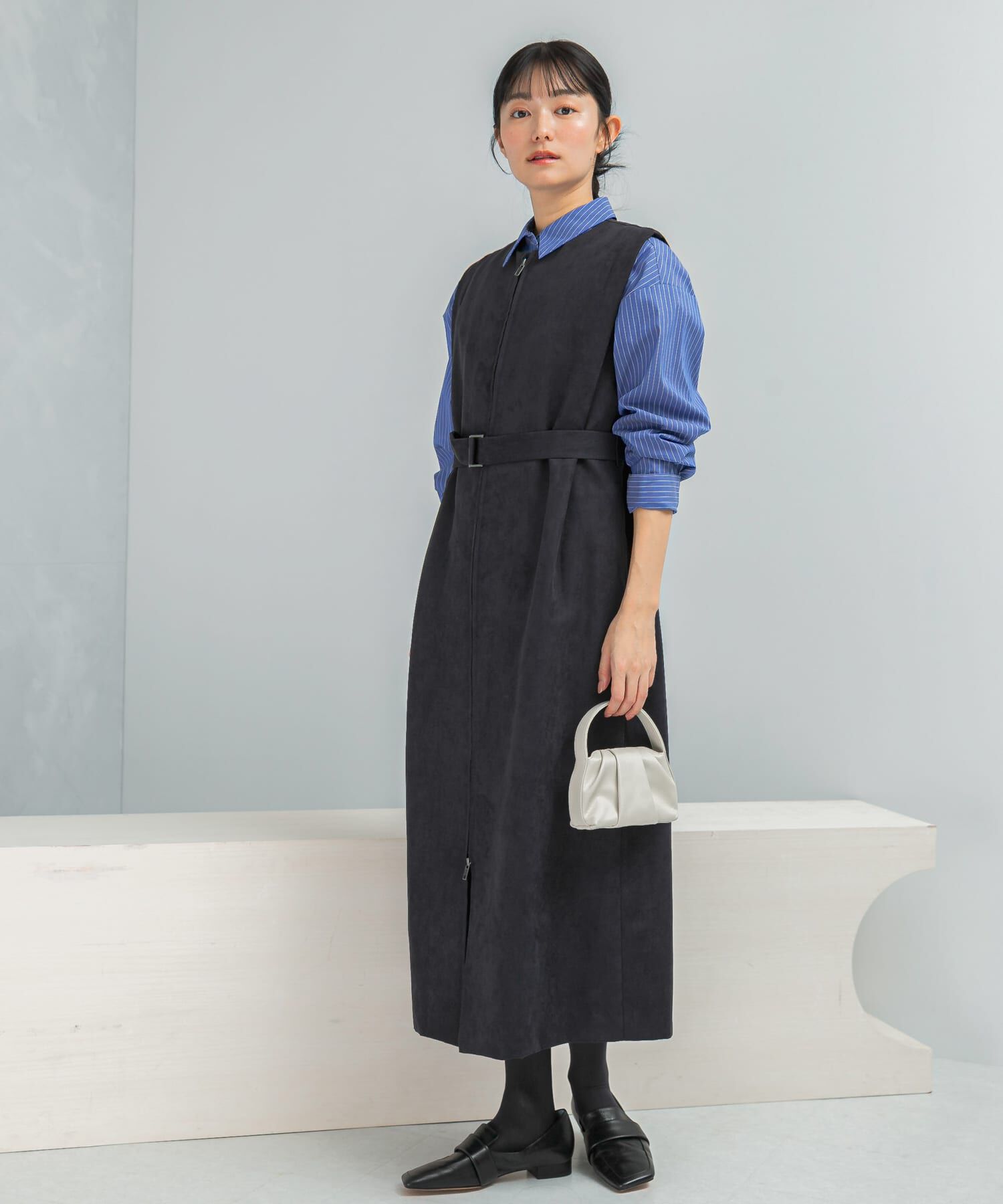 URBAN RESEARCH ROSSO「フロントファスナーレイヤードワンピース」|ワンピース|