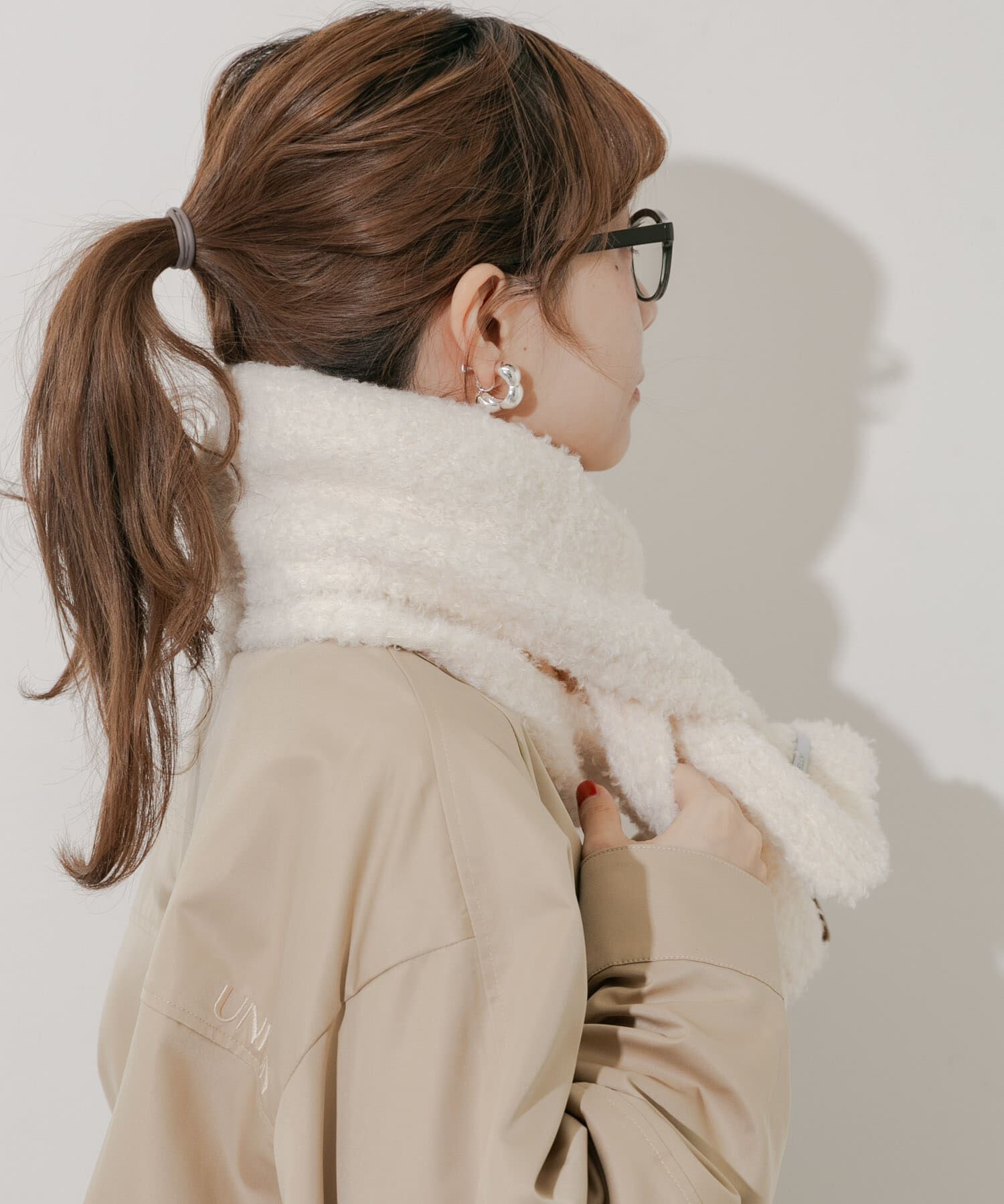 SMELLY「ボアニットマフラー」|マフラー|