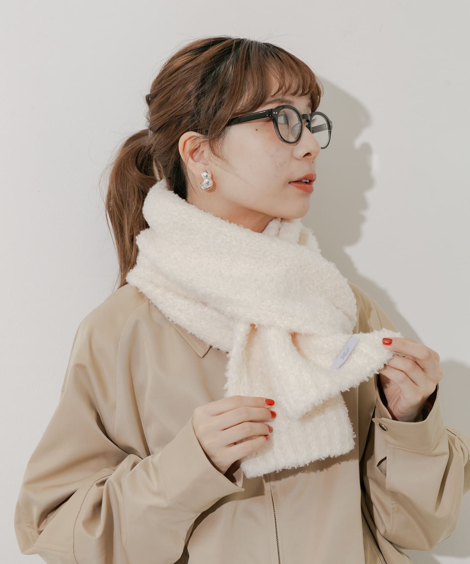 SMELLY「ボアニットマフラー」|マフラー|